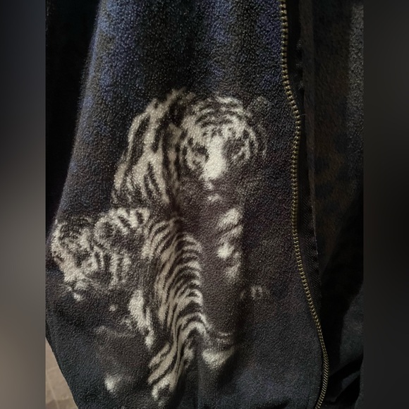 Vintage 90s Tiger Graphic Fleece Vest - Picture 5 of 6